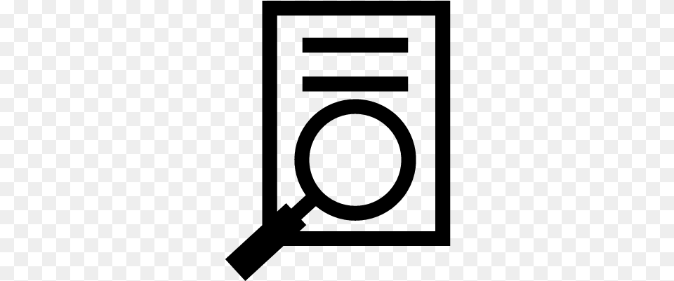 Paper With Text And Magnifying Glass Vector Document Magnifying Glass Icon, Gray Png