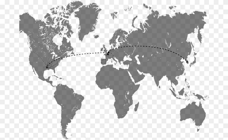 Paper World Map Black And White, Chart, Plot, Atlas, Diagram Free Transparent Png