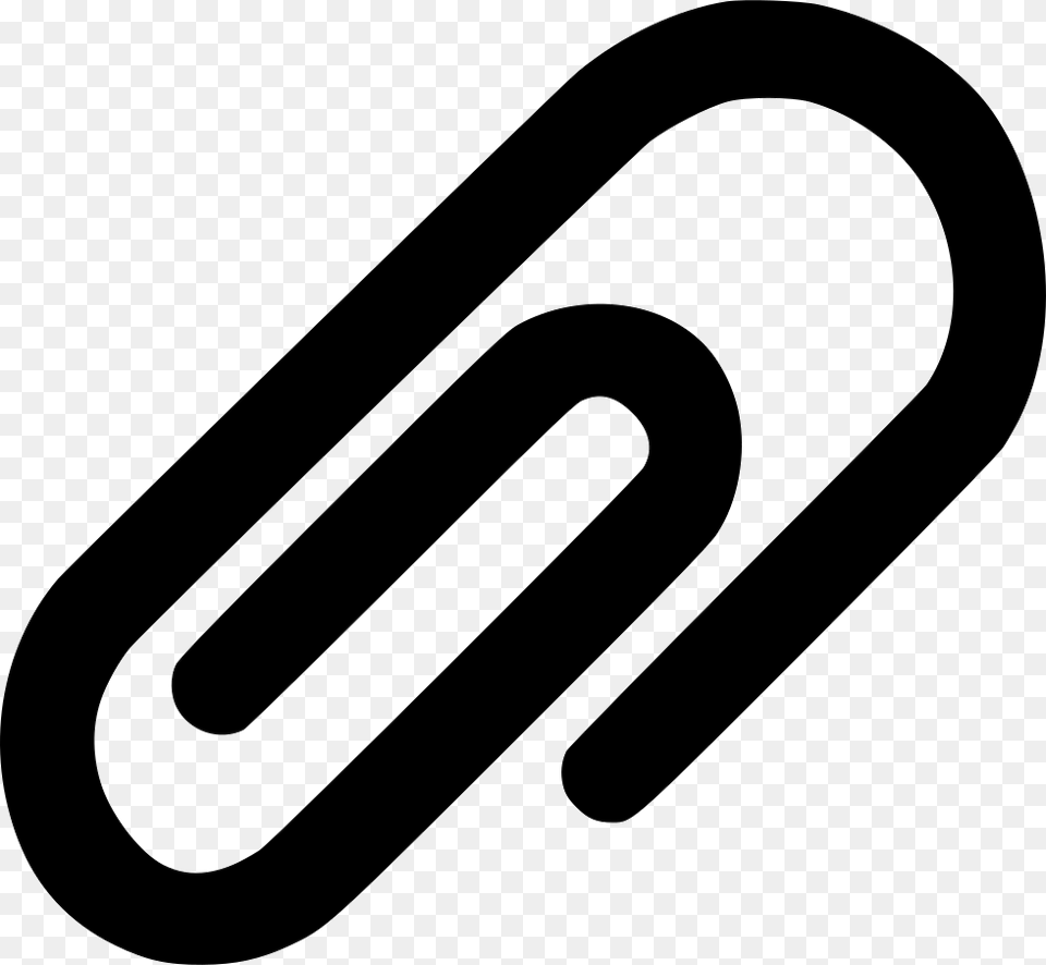 Paperclip Attachment Paper Clip Clipart Black And White Paper Clip, Symbol, Cutlery, Text, Fork Free Png Download