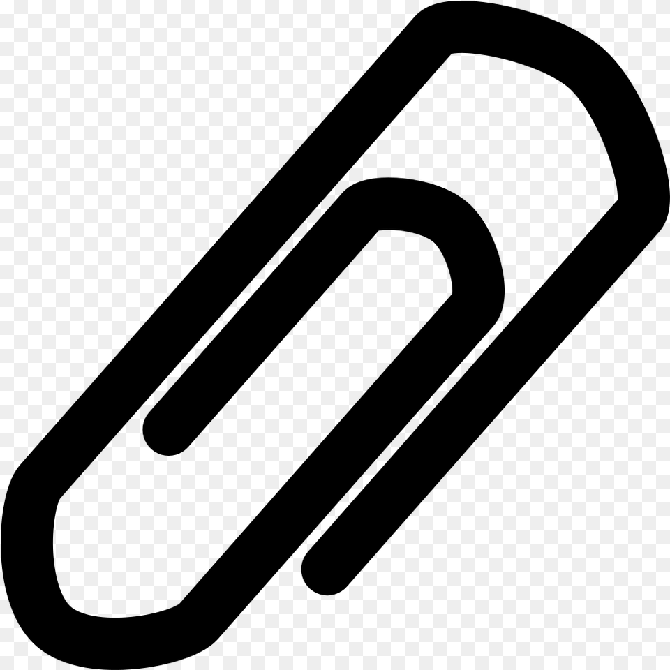 Paperclip Tilted, Gray Free Png