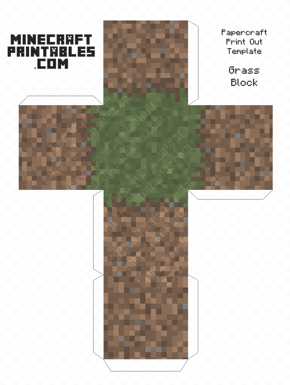 Papercraft Minecraft Dirt Block, Cross, Symbol, Person Free Transparent Png