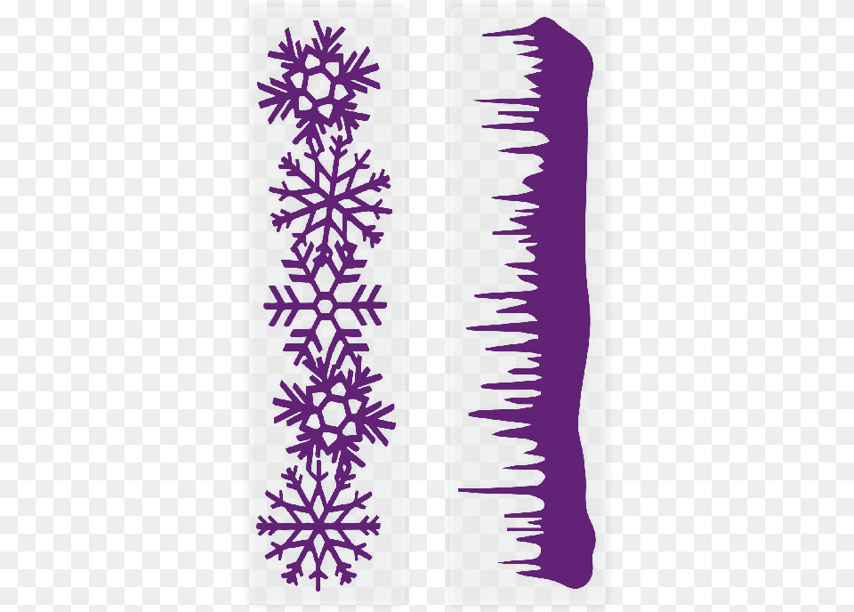 Papercraft Scrapbooking Pattern Themed Border Embossing Snowflake Border, Purple, Nature, Outdoors, Home Decor Png