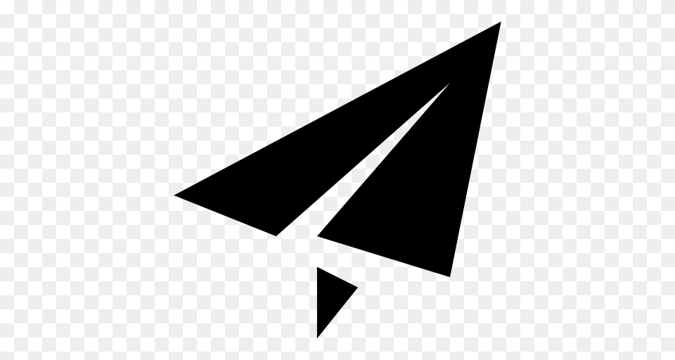 Paperplane A Paperplane Plane Icon With And Vector Format, Gray Free Transparent Png