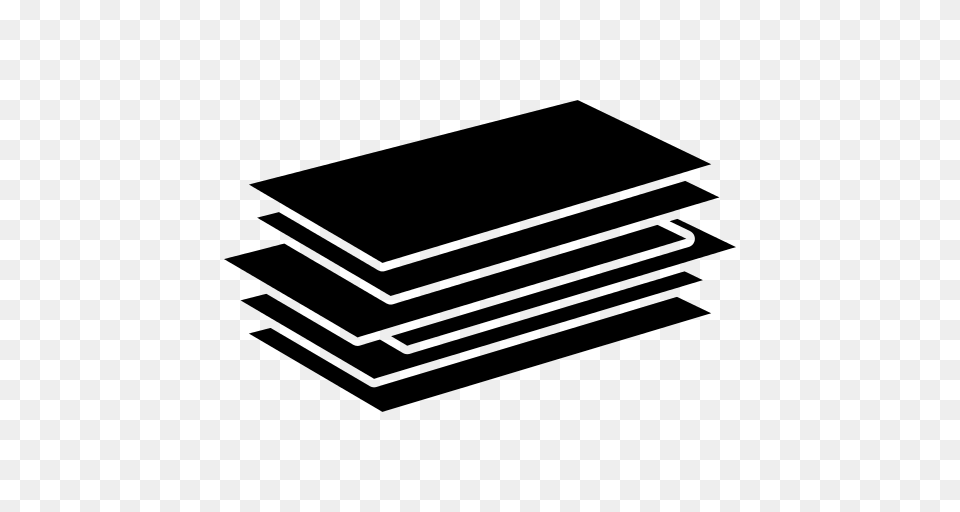 Papers Stack Icon, Gray Png Image