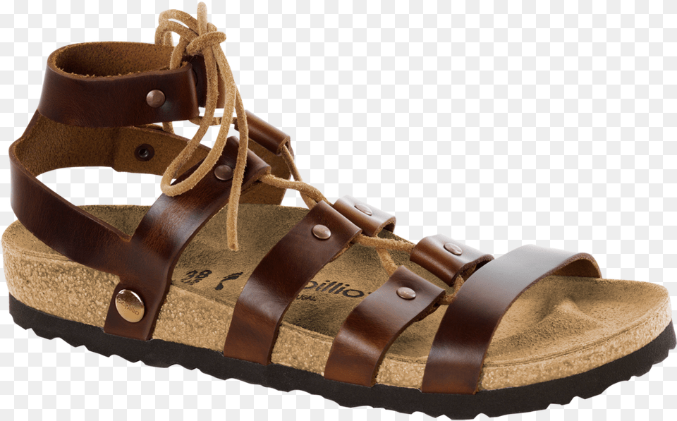 Papillio Cleo Cognac Leather By Birkenstock Fisherman Sandal, Clothing, Footwear, Shoe, Sneaker Free Transparent Png