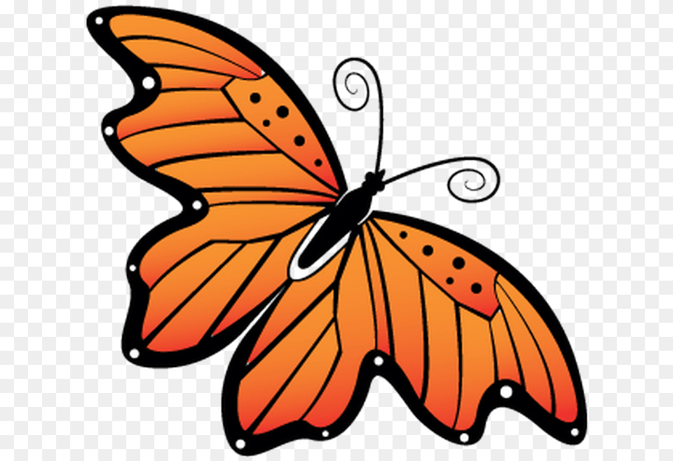 Papillon Clipart Orange Butterfly Decal Butterfly Orange Monarch Butterfly, Animal, Insect, Invertebrate, Spider Free Transparent Png