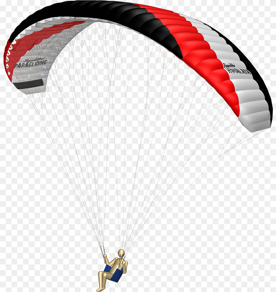 Papillon Himalaya C1 Powered Paragliding, Machine, Wheel, Person, Parachute Free Transparent Png
