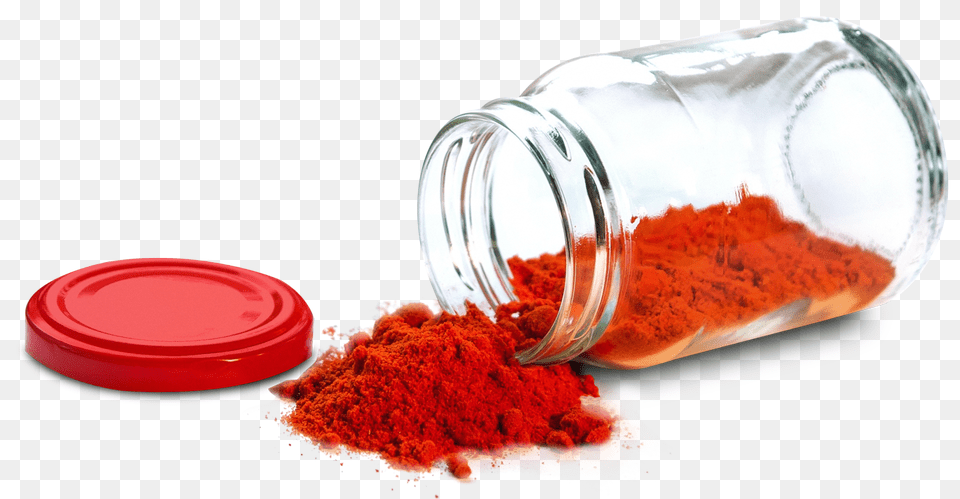 Paprika Powder Glass Containers Png Image