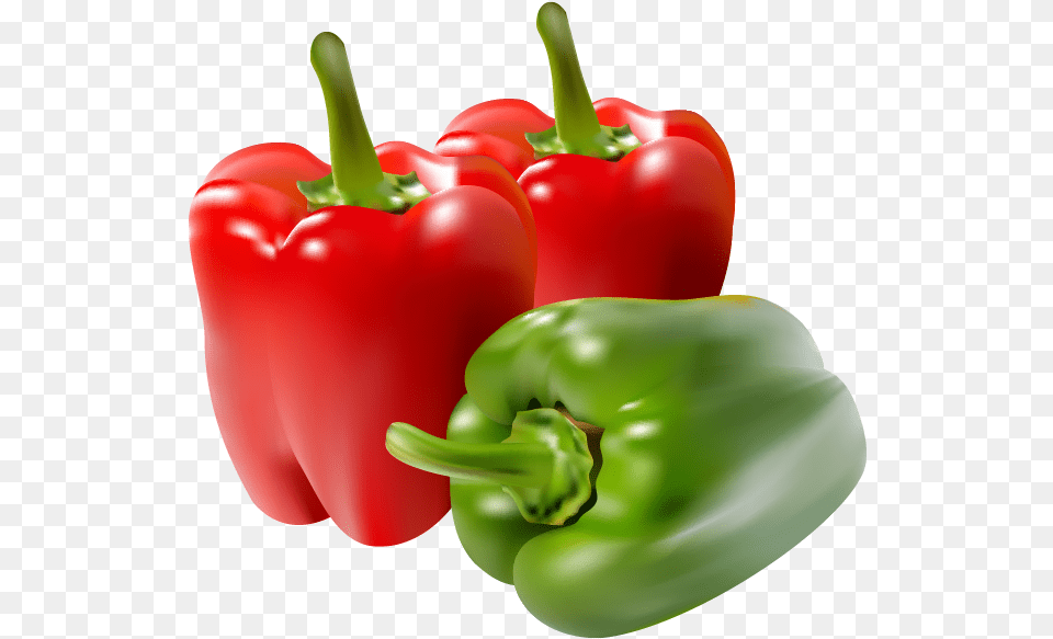Paprika Red And Green Bell Pepper, Bell Pepper, Produce, Plant, Food Png Image