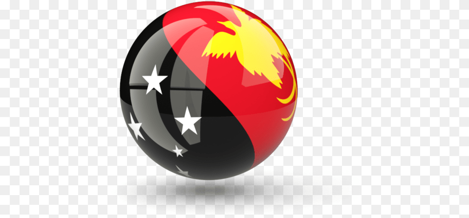 Papua New Guinea Flag Icon, Sphere, Ball, Football, Soccer Free Transparent Png