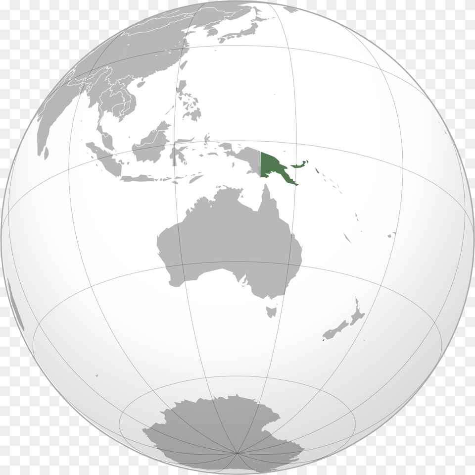 Papua New Guinea Map Australia Orthographic Projection, Astronomy, Outer Space, Planet, Globe Png