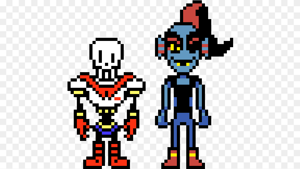 Papyrus And Undyne Papyrus Pixel Art, Robot, Qr Code Free Png Download