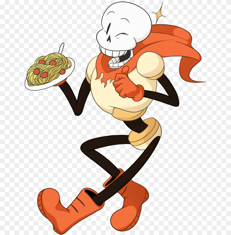 Papyrus With Spagetti Papyrus Undertale, Cartoon Free Transparent Png