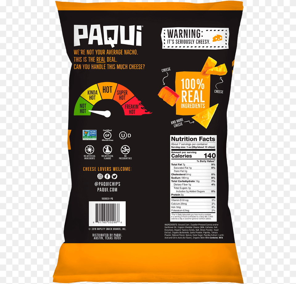 Paqui Haunted Ghost Pepper Chips Ingredients, Advertisement, Poster Free Png Download