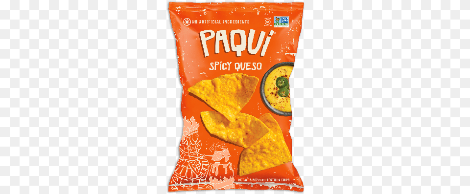 Paqui Spicy Queso Tortilla Chips Paqui Tortilla Chips Spicy Queso 55 Oz, Food, Snack, Ketchup, Bread Free Png