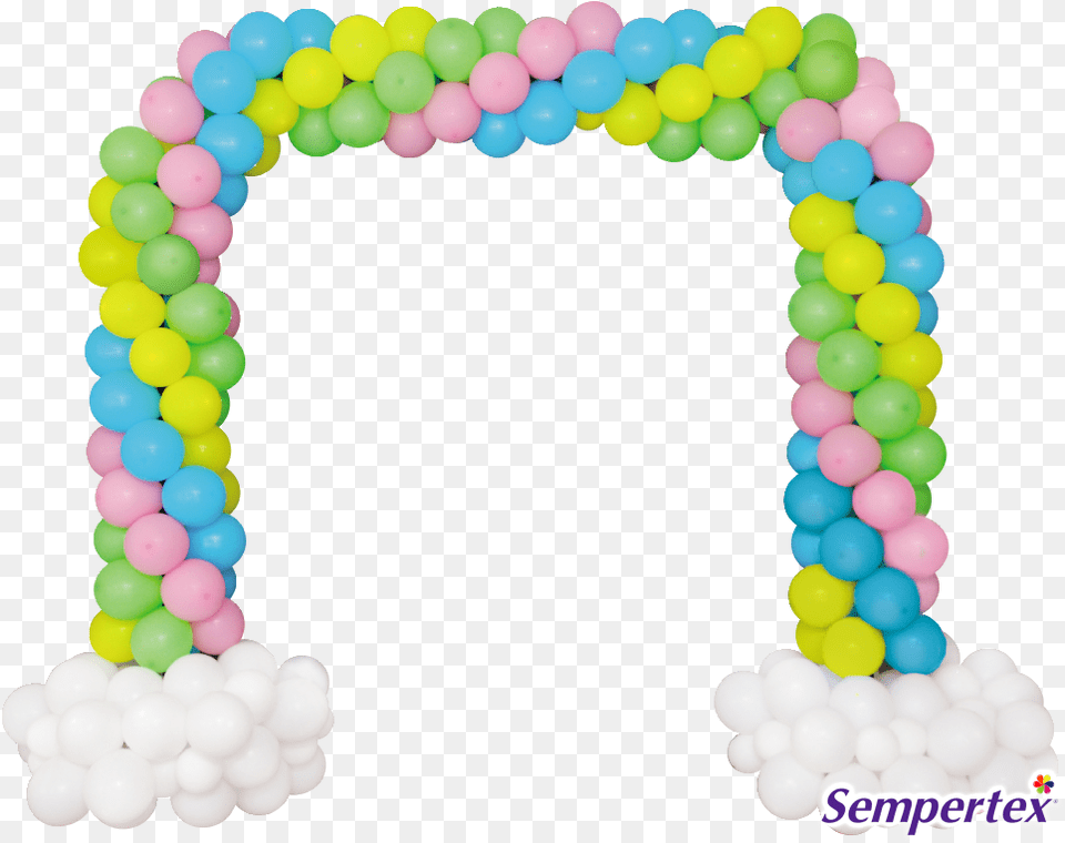 Para La Entrada Realiza Un Gran Arcoris Con Nubes Sempertex, Balloon, Arch, Architecture Png Image