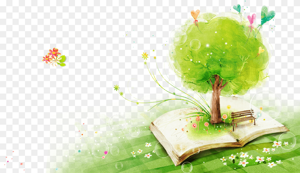 Para Principiantes Trees Watercolor Books Green In Watercolor Background Books, Art, Pattern, Graphics, Plant Free Png