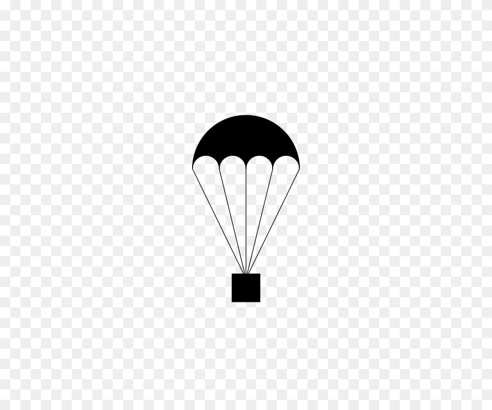 Parachute Clip Art, Gray Png