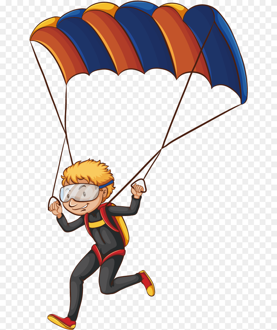 Parachute Clipart Yellow Cartoon Pictures Of Parachutes, Person, Face, Head Png Image