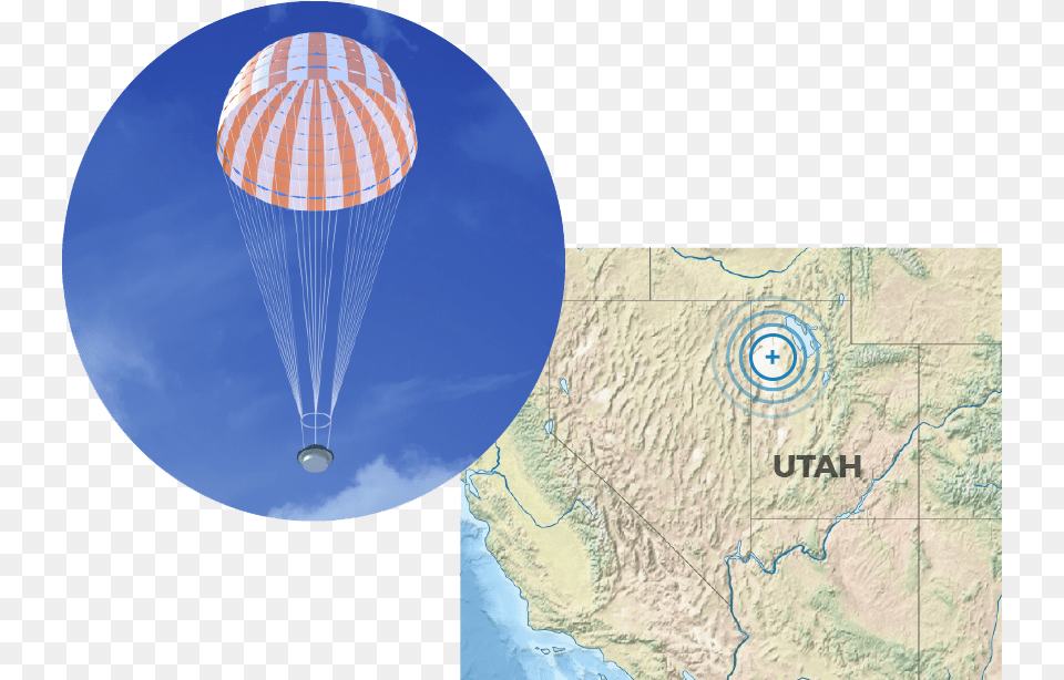 Parachute Landing In Utah Testing Zone Atlas Png
