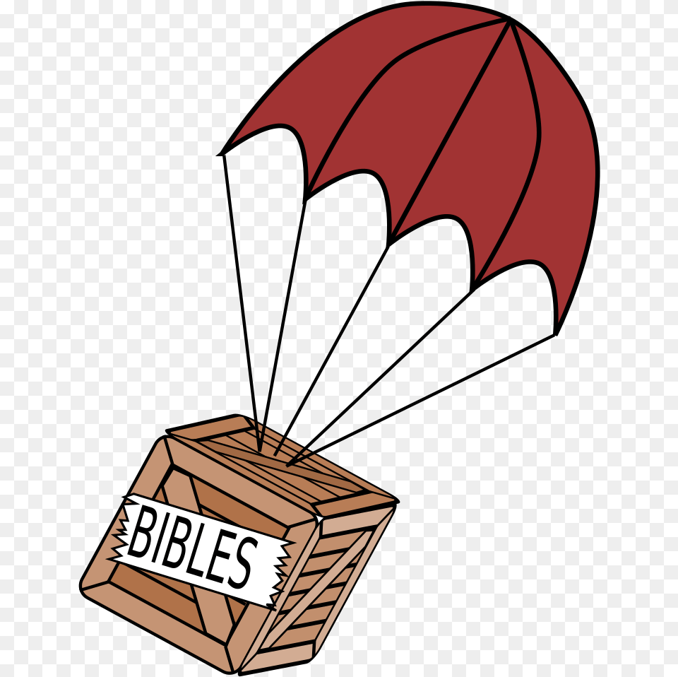 Parachute On Box Of Bibles Clip Arts Parachute With Box Clipart, Leaf, Plant, Dynamite, Weapon Png Image