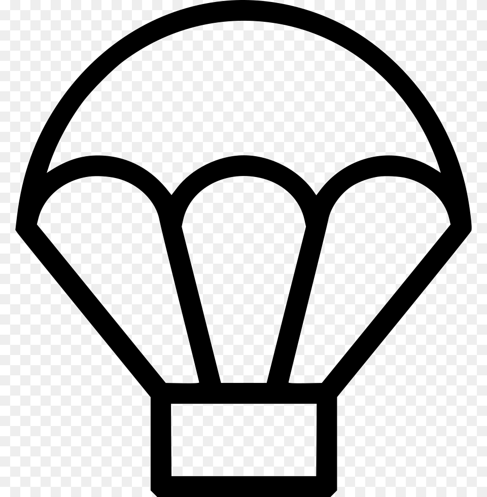 Parachute Skydiving Outline Image Of Parachute, Light Png