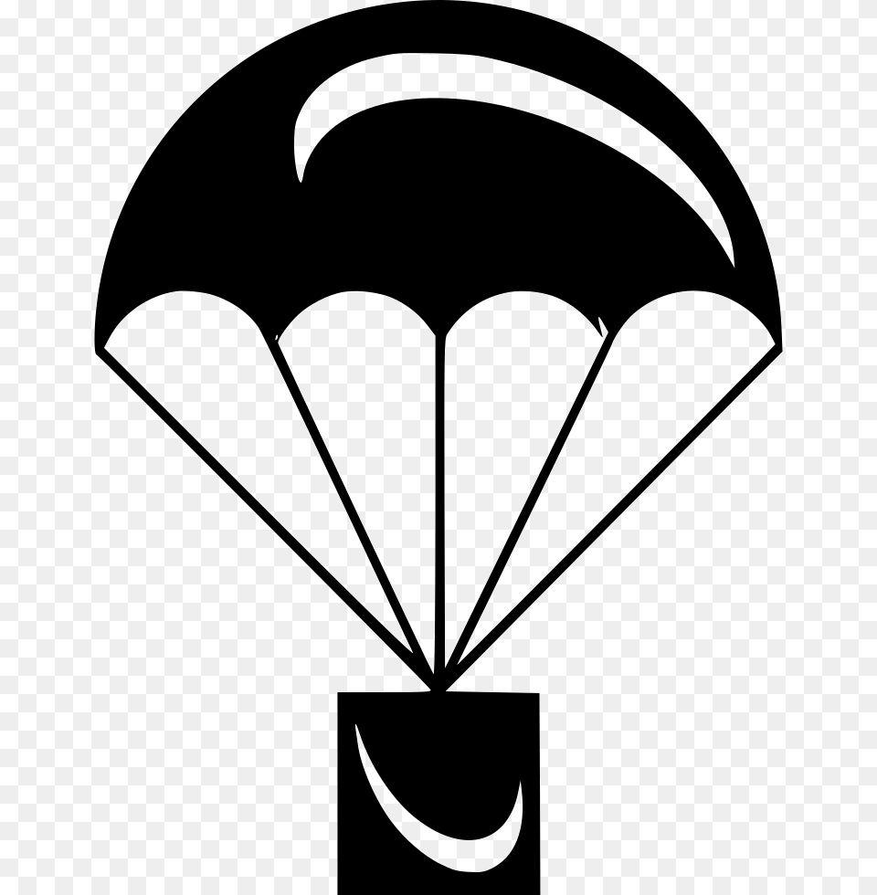 Parachute White Parachute Icon, Stencil Png