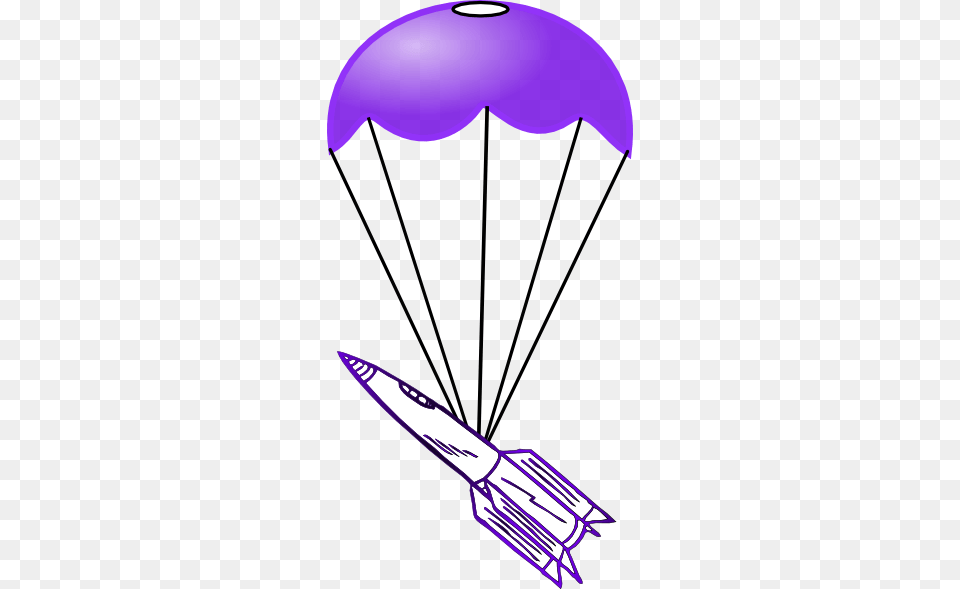 Parachute With Rocket Clip Art, Bow, Weapon Free Png Download