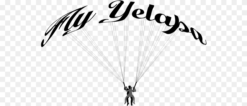 Parachuting, Person, Silhouette, Art, Drawing Free Png