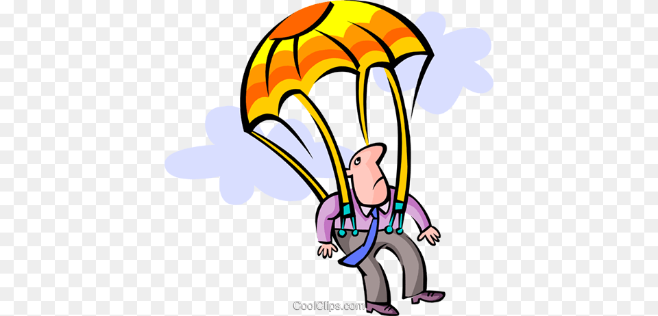 Parachuting Royalty Vector Clip Art Illustration, Parachute, Baby, Person Free Png