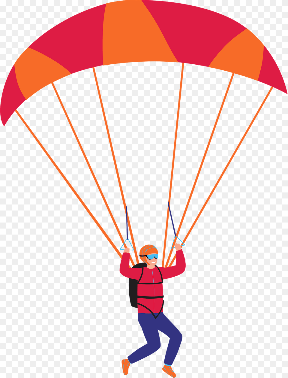 Parachutist Clipart, Parachute, Person, Clothing, Footwear Png Image