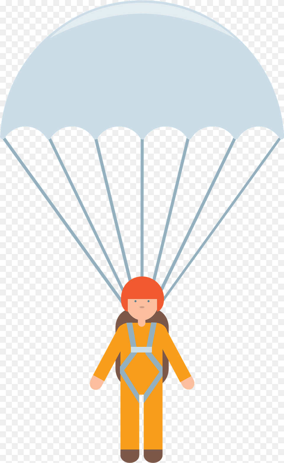 Parachutist Clipart, Parachute, Person, Face, Head Png Image