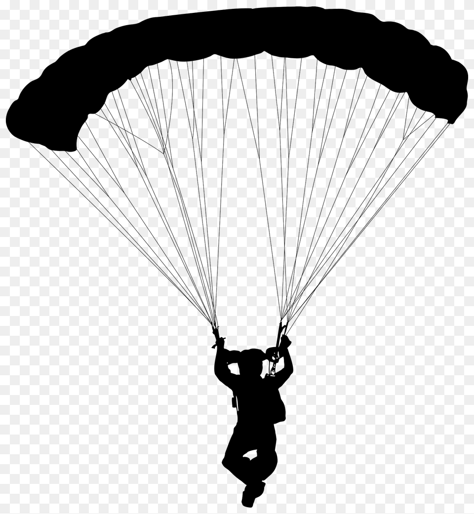 Parachutist Silhouette, Adult, Male, Man, Parachute Png