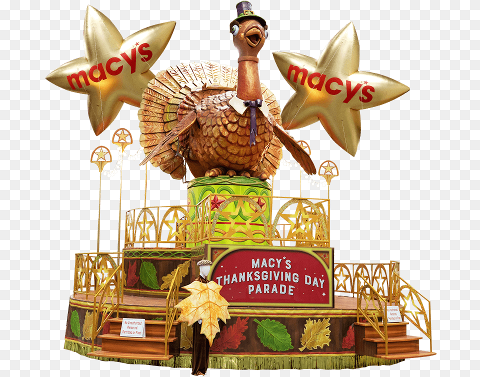 Parade Turkey Float, Animal, Bird, Adult, Person Free Png