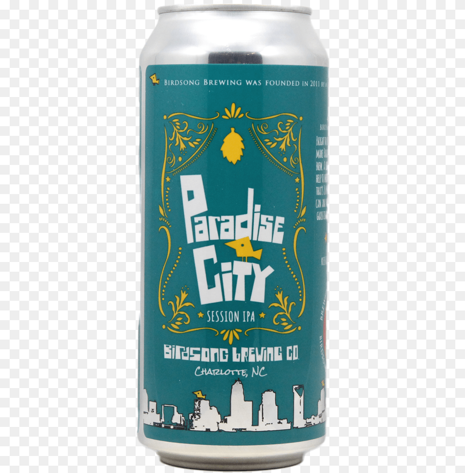 Paradise City Birdsong Beer, Alcohol, Beverage, Lager, Can Free Png