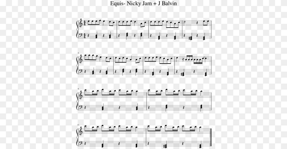 Paradise Piano Notes, Gray Free Png