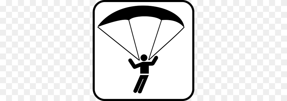 Paraglider Parachute, Stencil, Person Png