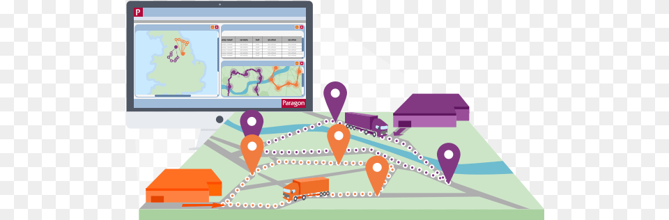 Paragon Multi Depot Truck Utilization, Chart, Plot Png