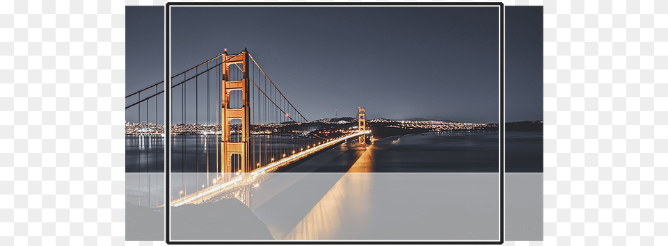 Parallax Golden Gate Bridge, Suspension Bridge, Art, Collage Free Png Download
