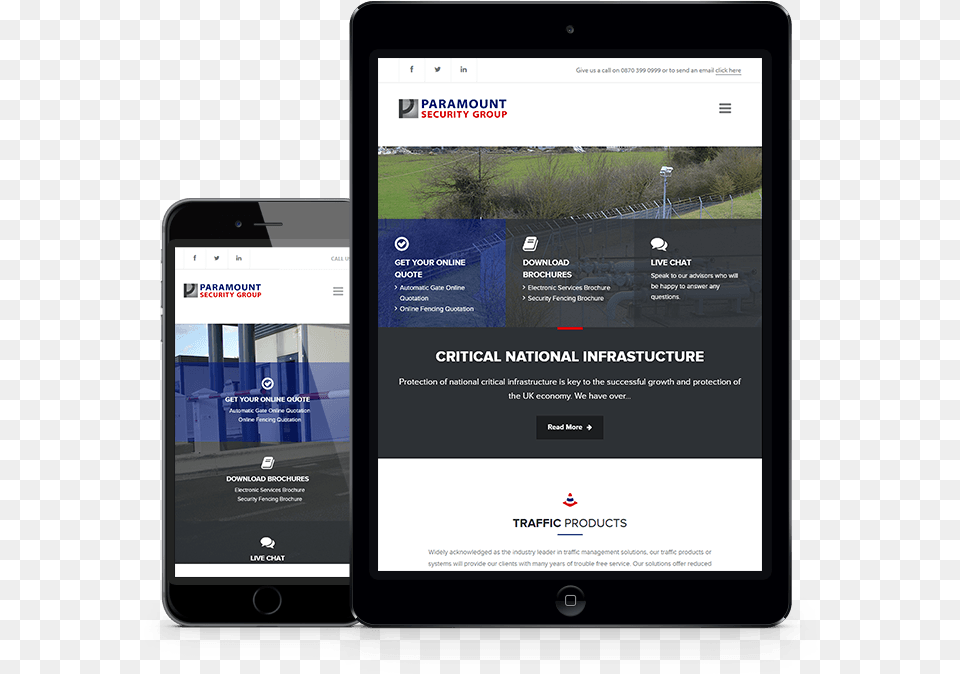 Paramount Security Group Website Design Mobile And, Electronics, Mobile Phone, Phone, Computer Png Image