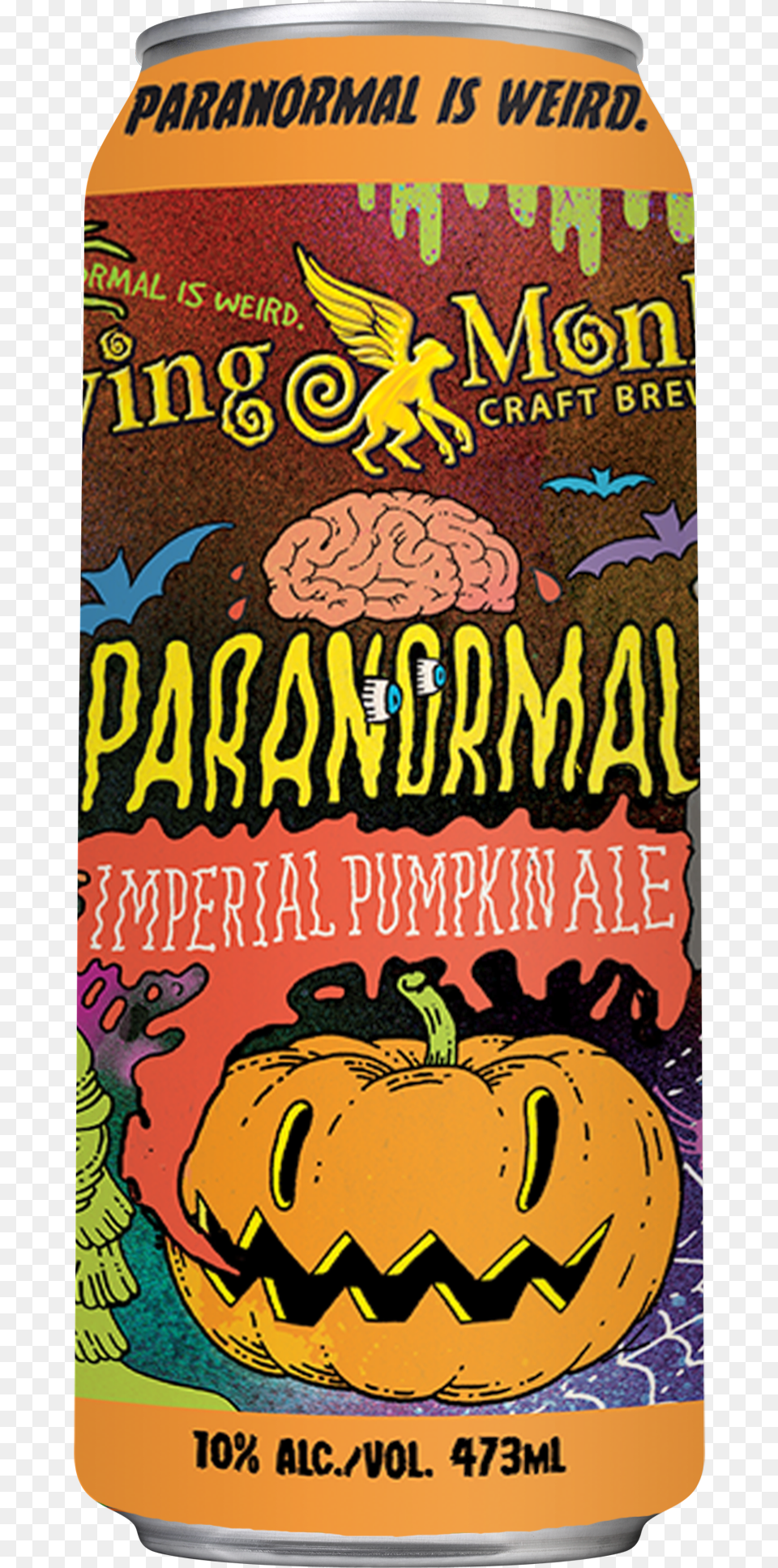 Paranormal Can Flying Monkeys Paranormal Imperial Pumpkin Ale, Advertisement, Tin, Poster Png