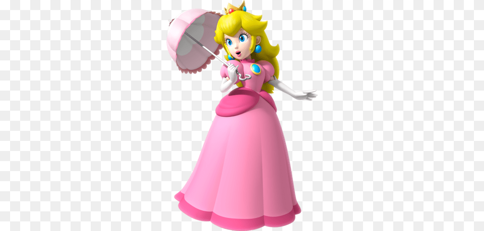 Parasol Super Mario Peach, Baby, Doll, Person, Toy Png Image