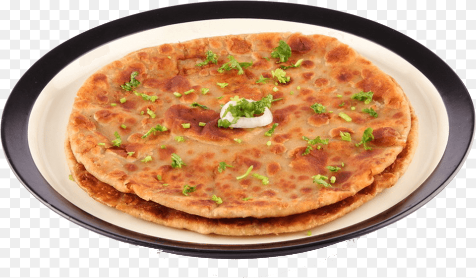Paratha With Plate, Bread, Food, Pizza, Food Presentation Free Png Download