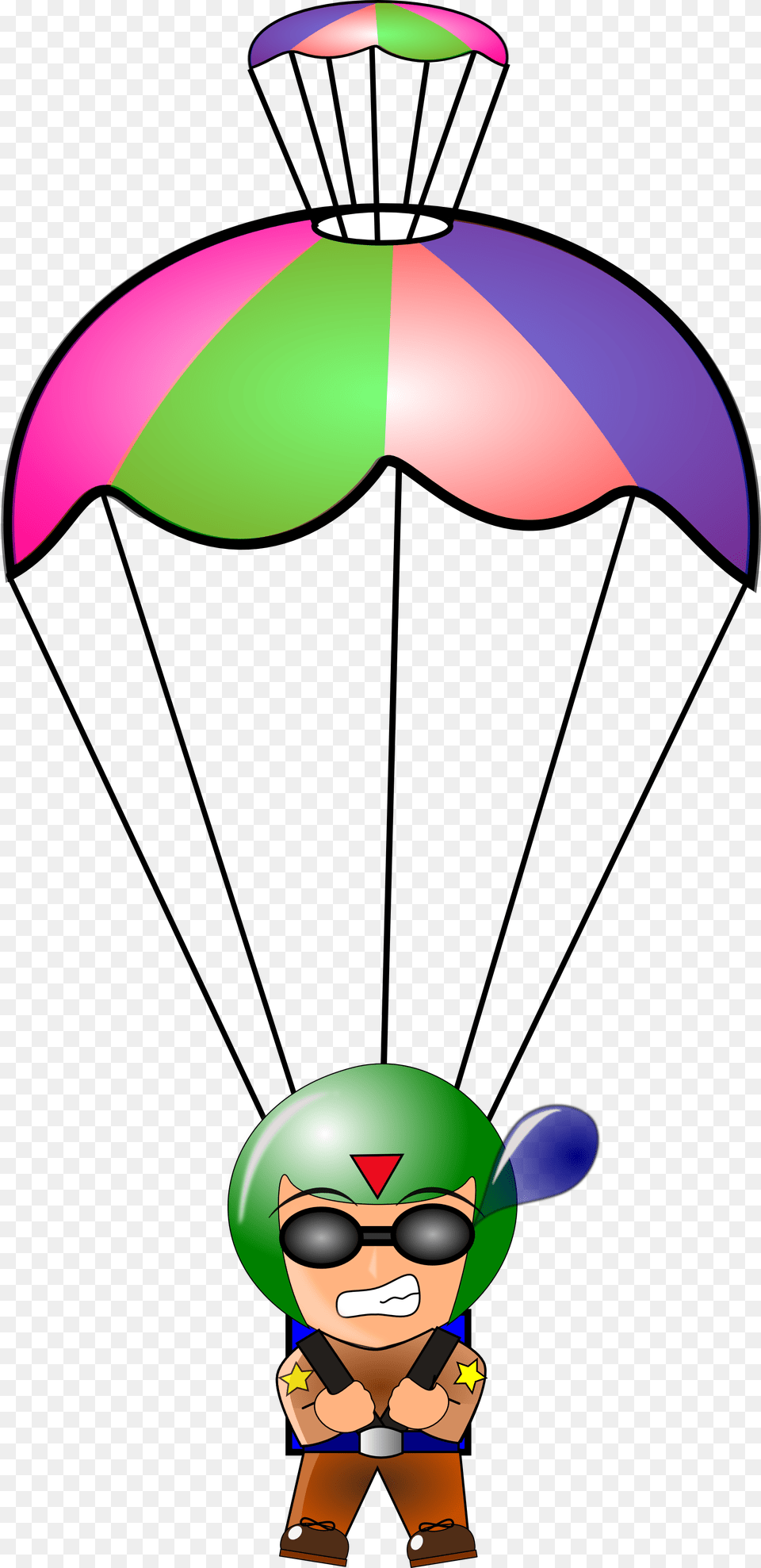 Paratrooper Chibi, Parachute, Face, Head, Person Png Image