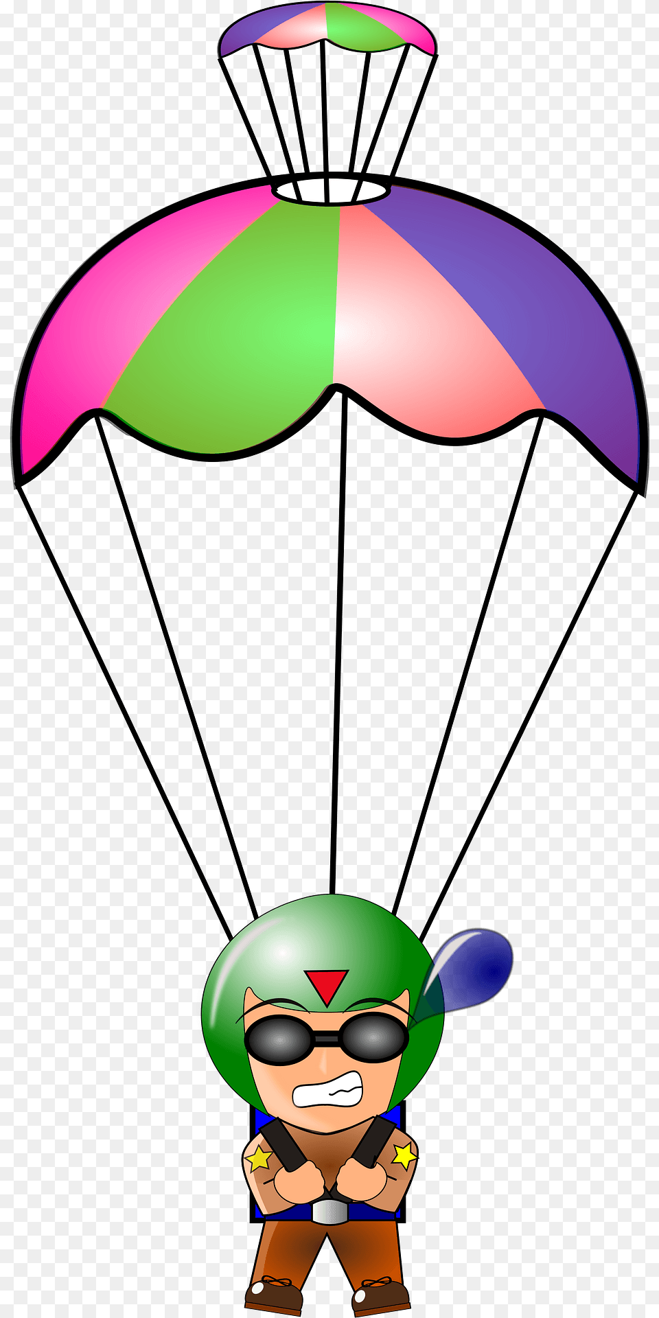 Paratrooper Chibi Clipart, Parachute, Baby, Person, Face Free Png Download