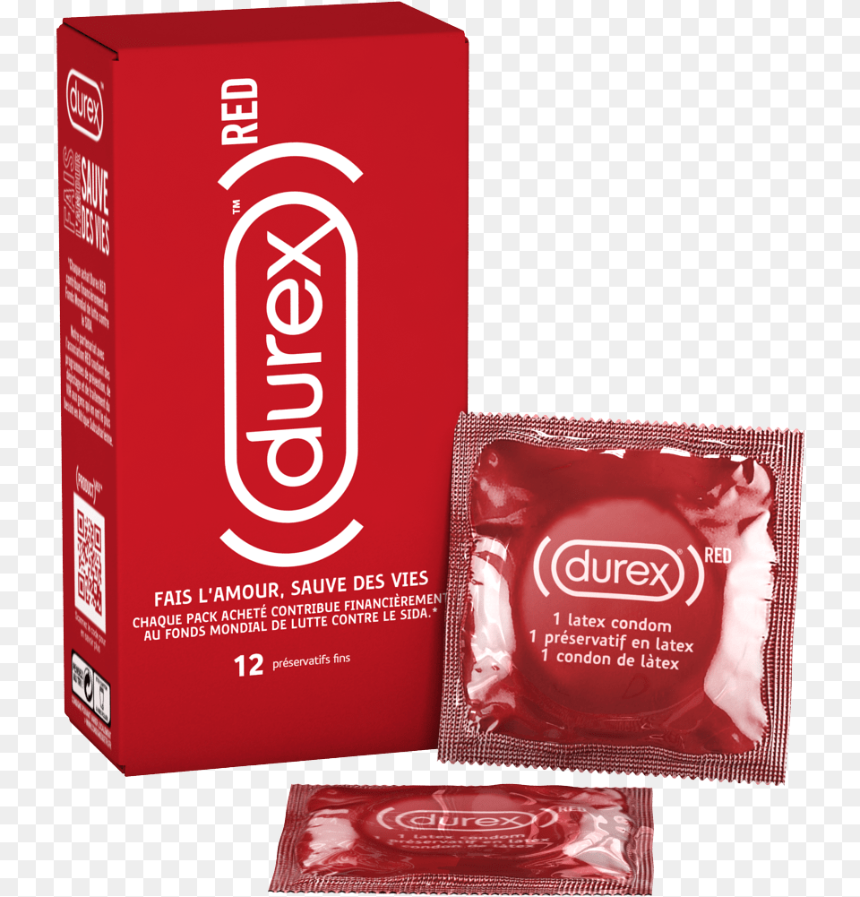 Parce Quaimer Cest Aussi Sengager Durex Soutient Durex Red, Food, Sweets, Bottle Png Image