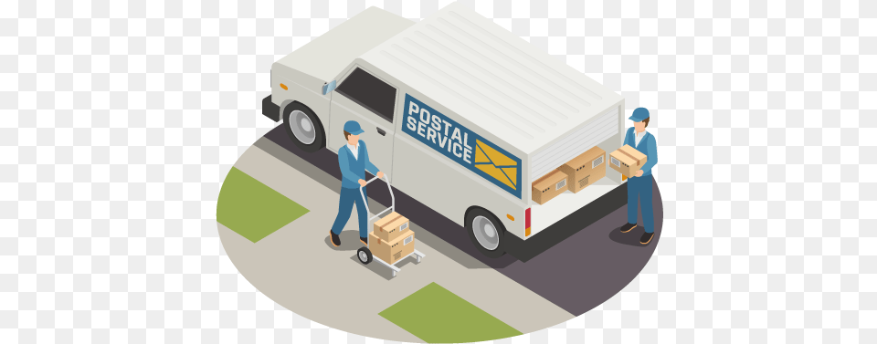 Parcels Isometric, Vehicle, Van, Transportation, Moving Van Free Png Download