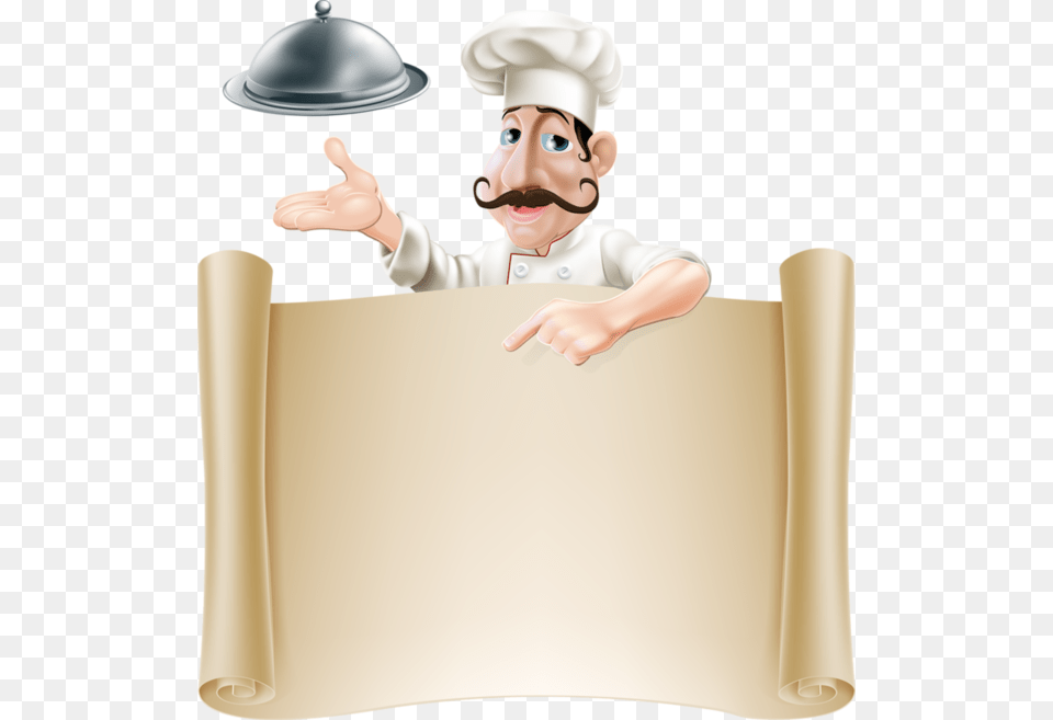 Parchemins Chef With Paper Kitchen Clipart Recipe, Baby, Person, Body Part, Finger Png Image