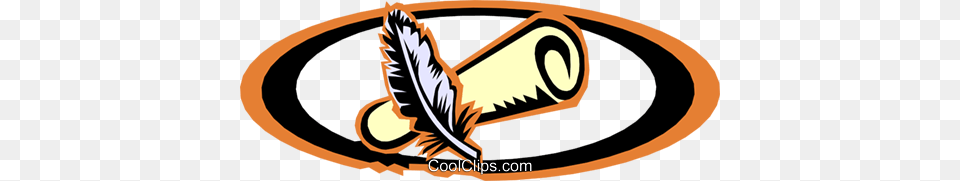 Parchment With Feather Quill Royalty Vector Clip Art, Logo Png