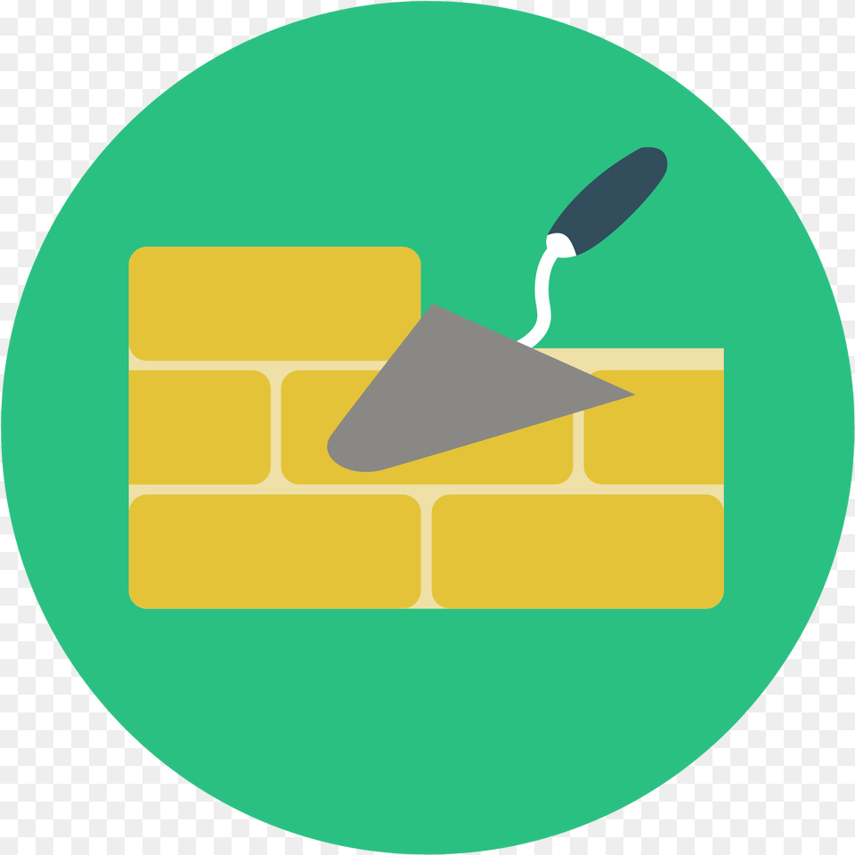 Pared De Construccin Icon Construccion Icono, Brick, Device, Tool, Trowel Png